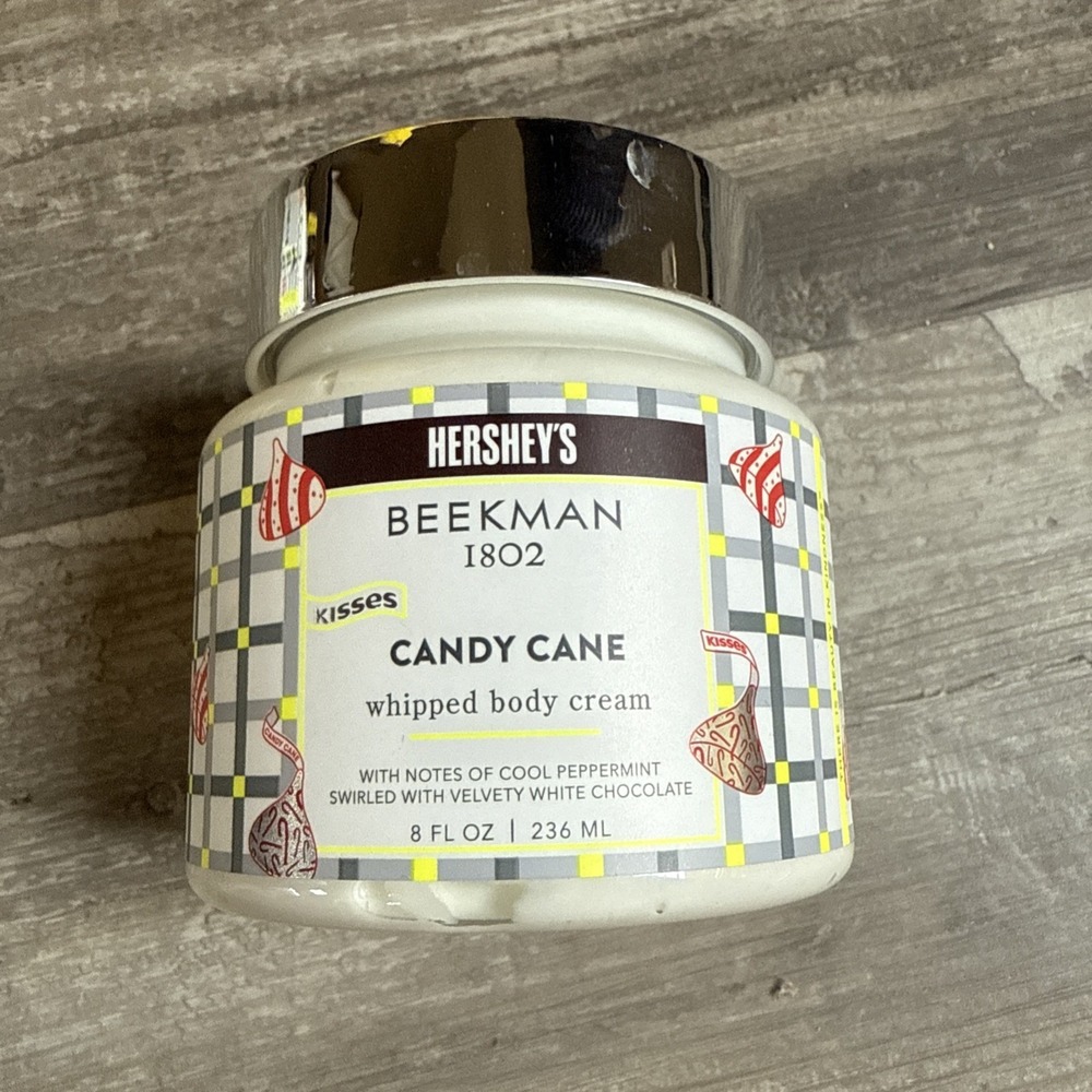 BEEKMAN 1802 X HERSHEY'S CANDY CANE GOAT MILK WHIPPED BODY CREAM 8 fl. oz.  NEW